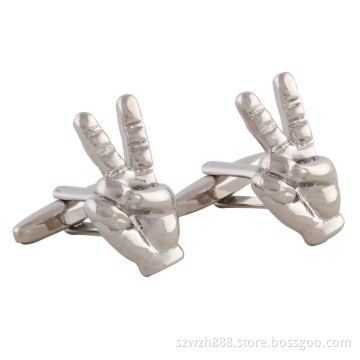 Cuff Links with Palm Shape